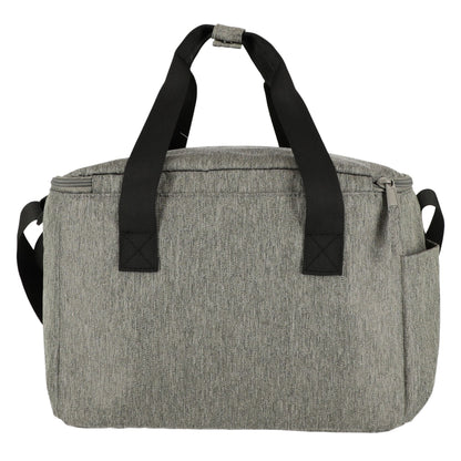 Rear View of Gray THE GOODS™ Recycled 12 Can Cooler Bag plain