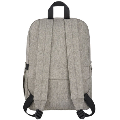 Rear View of Gray THE GOODS™ Recycled 15" Laptop Backpack