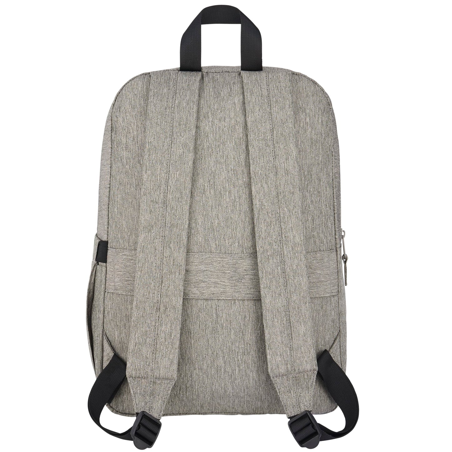 Rear View of Gray THE GOODS™ Recycled 15" Laptop Backpack