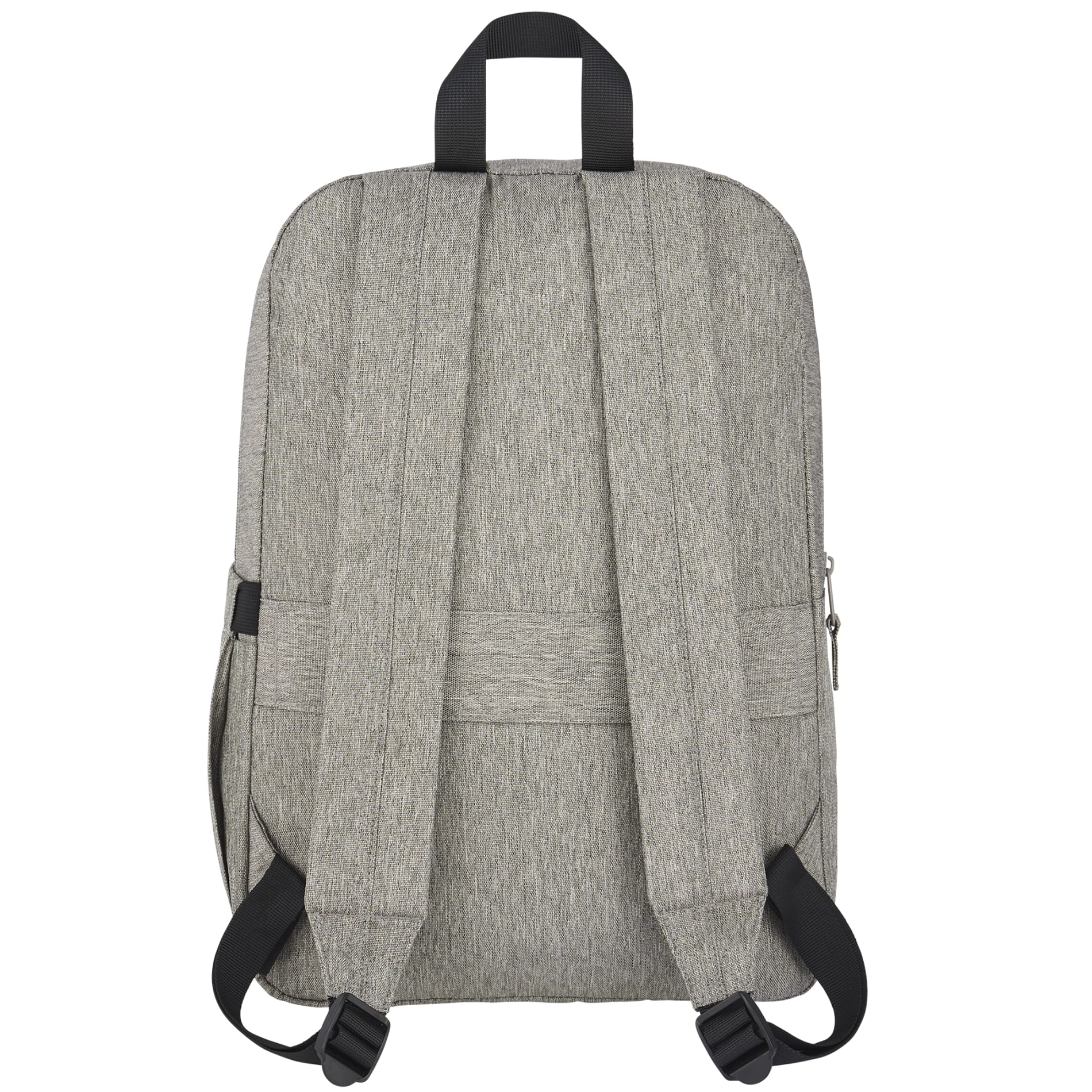 Rear View of Gray THE GOODS™ Recycled 15" Laptop Backpack