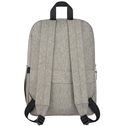 Rear View of Gray THE GOODS™ Recycled 15" Laptop Backpack
