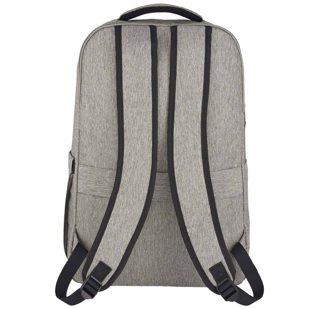Rear View of Gray THE GOODS™ Recycled 17" Laptop Backpack