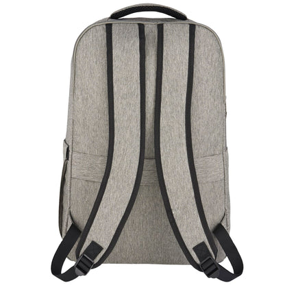 Rear View of Gray THE GOODS™ Recycled 17" Laptop Backpack
