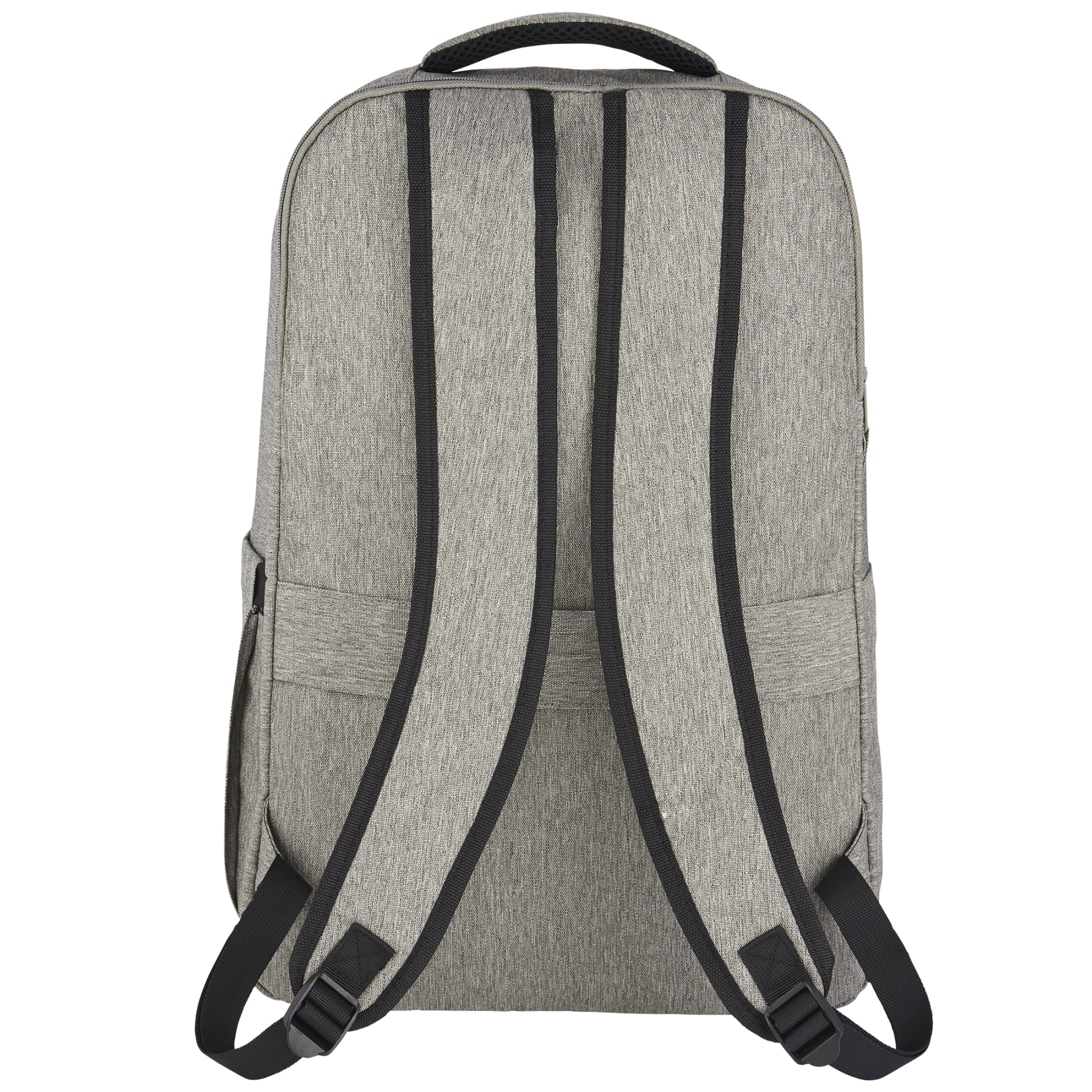 Rear View of Gray THE GOODS™ Recycled 17" Laptop Backpack