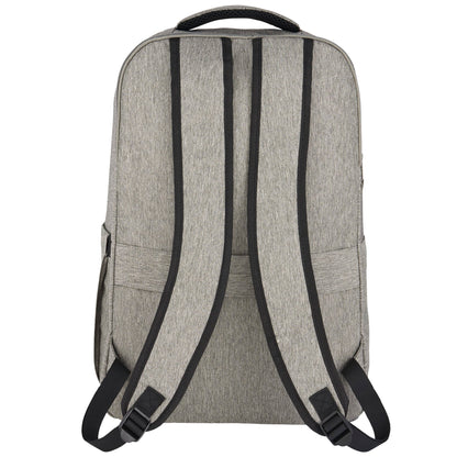 Rear View of Gray THE GOODS™ Recycled 17" Laptop Backpack