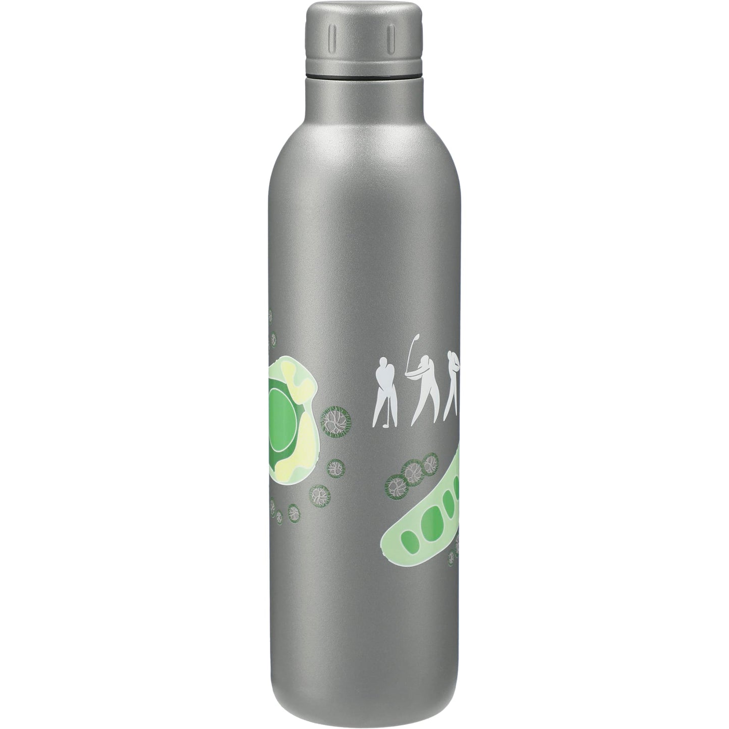 Rear View of Gray Thor Copper Vacuum Insulated Bottle 17oz