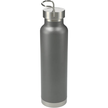 Rear View of Gray Thor Copper Vacuum Insulated Bottle 22oz plain