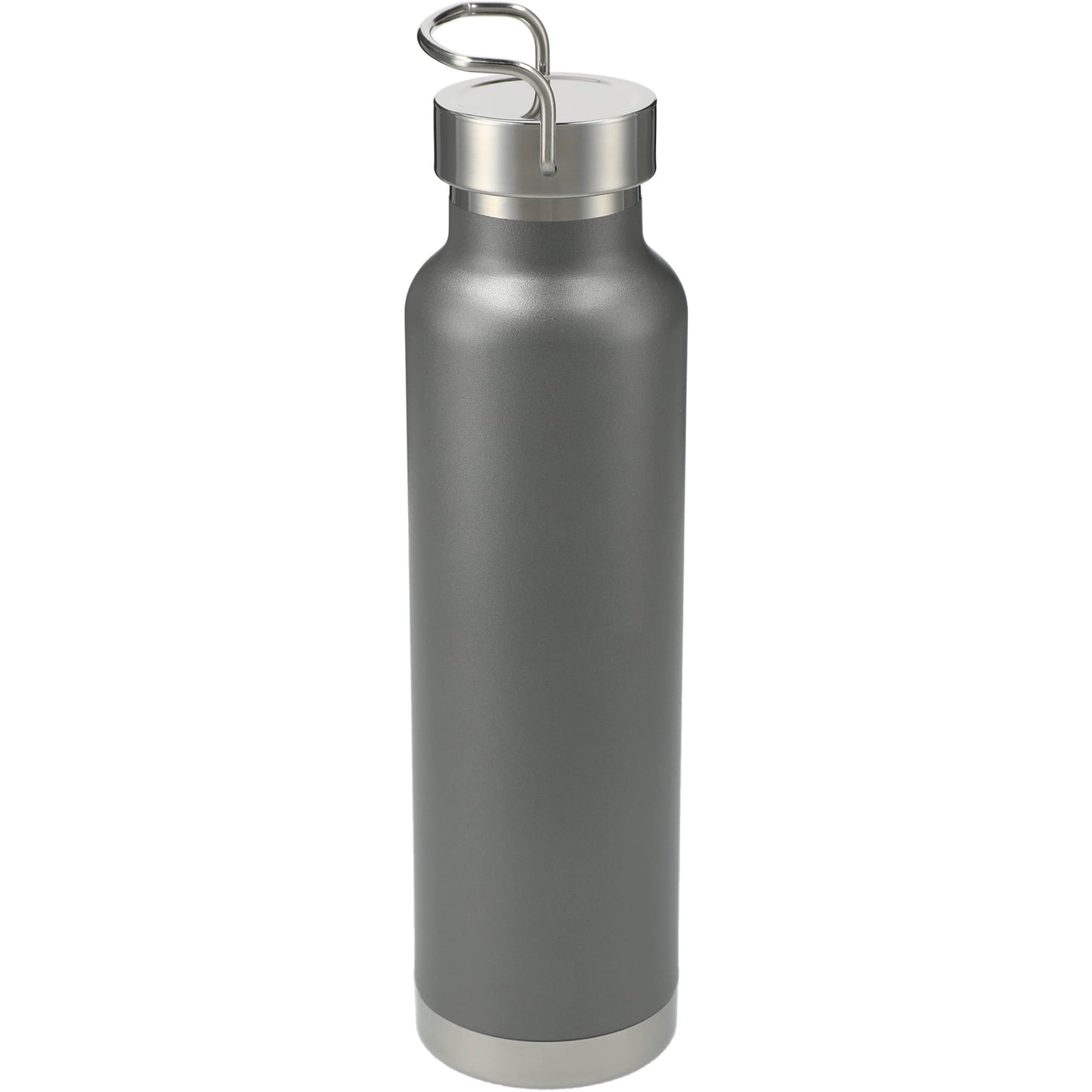 Rear View of Gray Thor Copper Vacuum Insulated Bottle 22oz plain