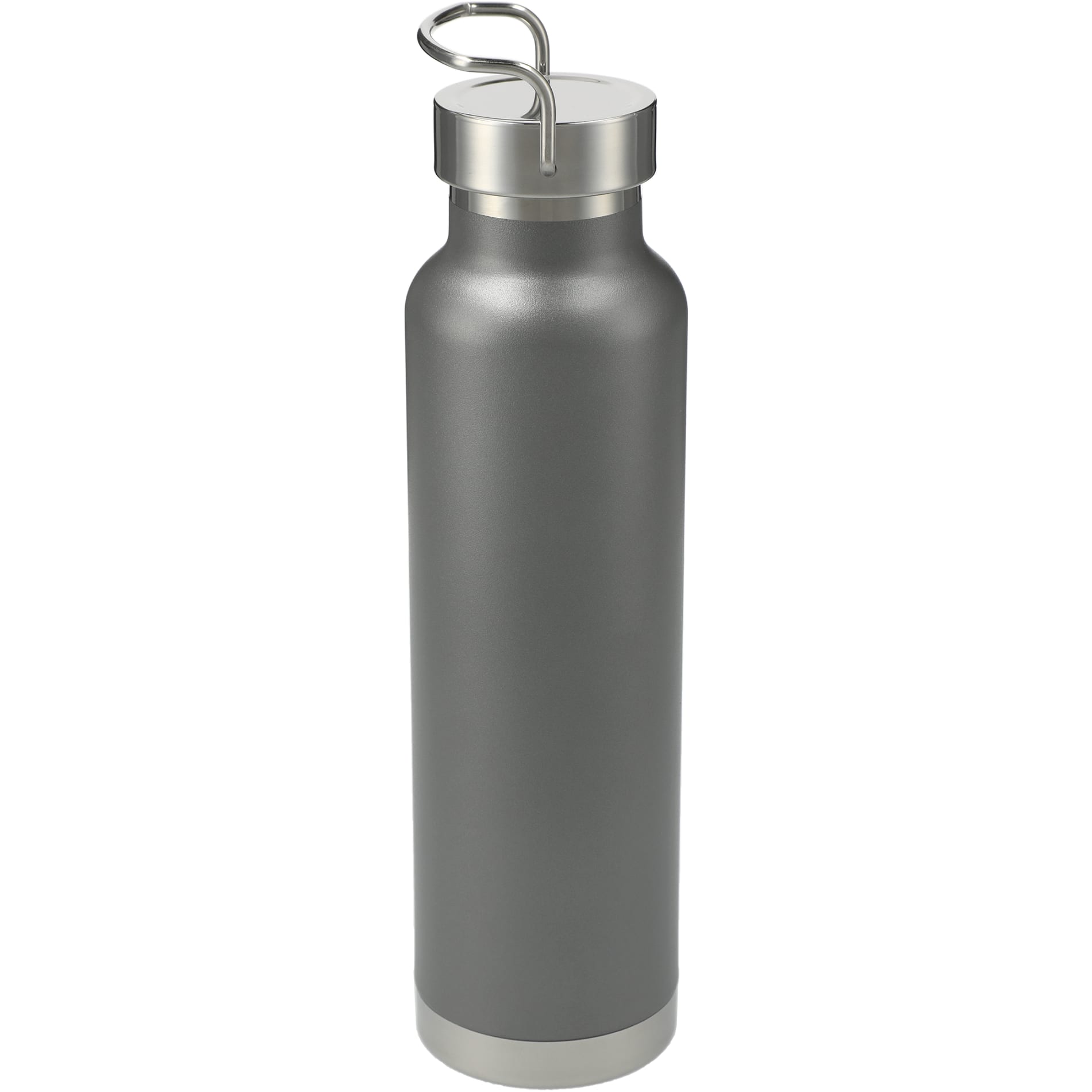 Rear View of Gray Thor Copper Vacuum Insulated Bottle 22oz plain