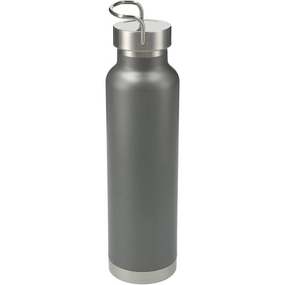 Rear View of Gray Thor Copper Vacuum Insulated Bottle 22oz plain