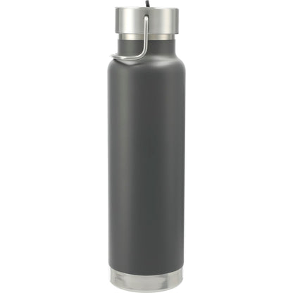 Rear View of Gray Thor Copper Vacuum Insulated Bottle 25oz Straw Lid