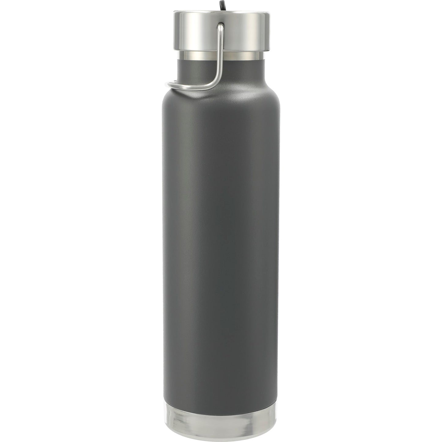 Rear View of Gray Thor Copper Vacuum Insulated Bottle 25oz Straw Lid