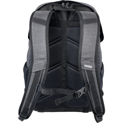 Rear View of Gray Thule Stravan 15" Laptop Backpack