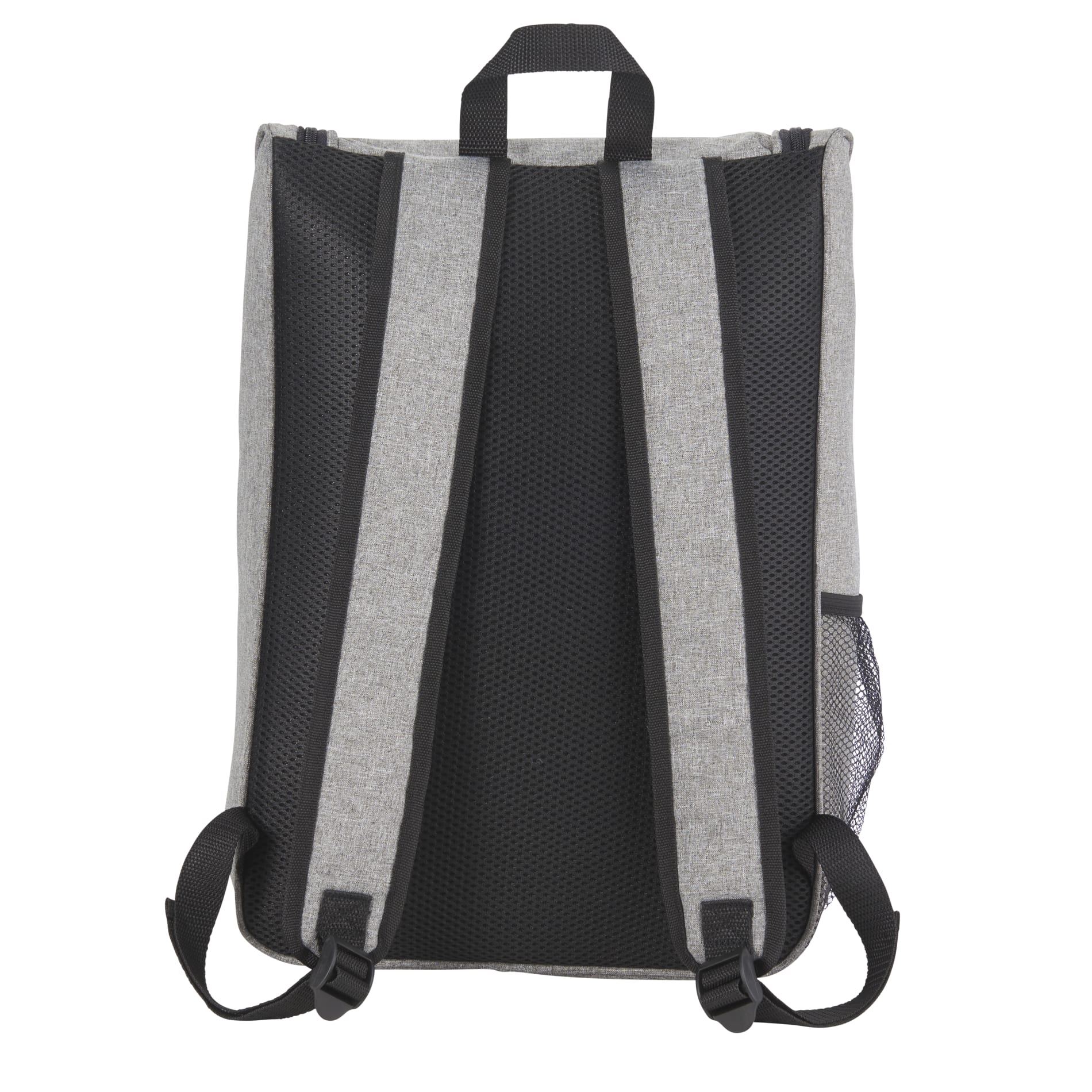 Rear View of Gray Trek 15" Computer Backpack