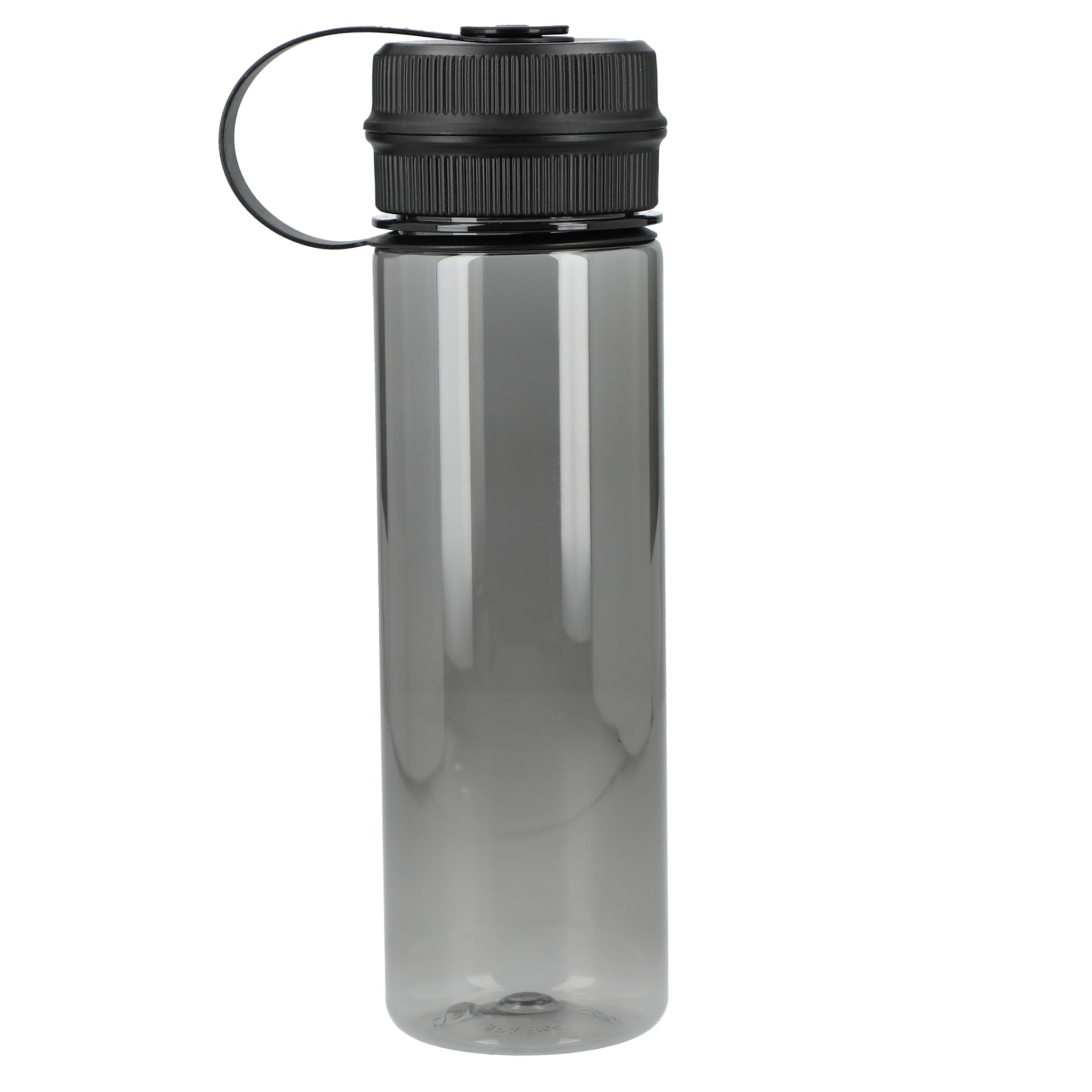Rear View of Gray Venture Recycled R-PET Sports Bottle 21oz plain