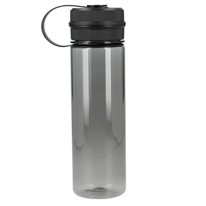 Rear View of Gray Venture Recycled R-PET Sports Bottle 21oz plain
