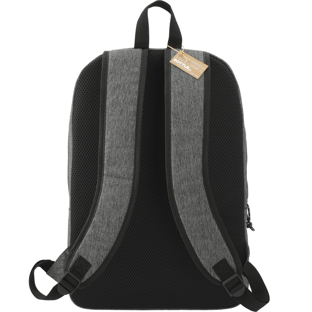 Rear View of Gray Vila Recycled 15" Computer Backpack