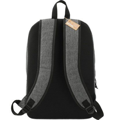 Rear View of Gray Vila Recycled 15" Computer Backpack
