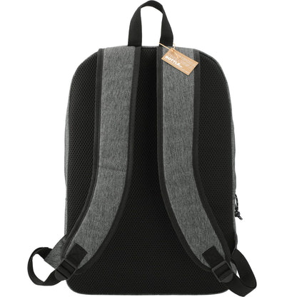 Rear View of Gray Vila Recycled 15" Computer Backpack
