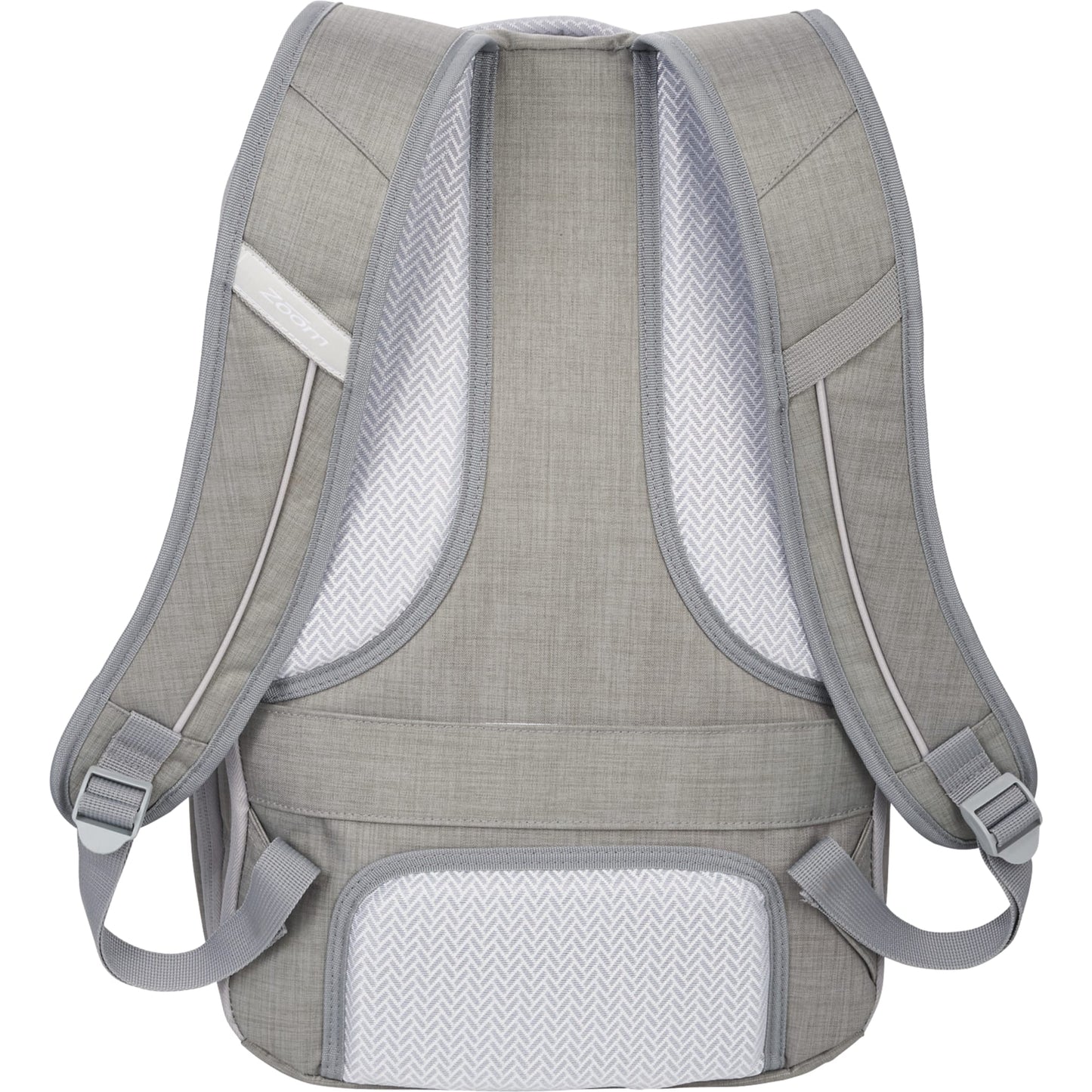 Rear View of Gray Zoom Grid 15" TSA Computer Backpack