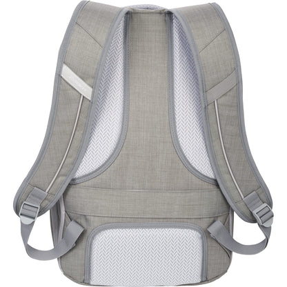 Rear View of Gray Zoom Grid 15" TSA Computer Backpack