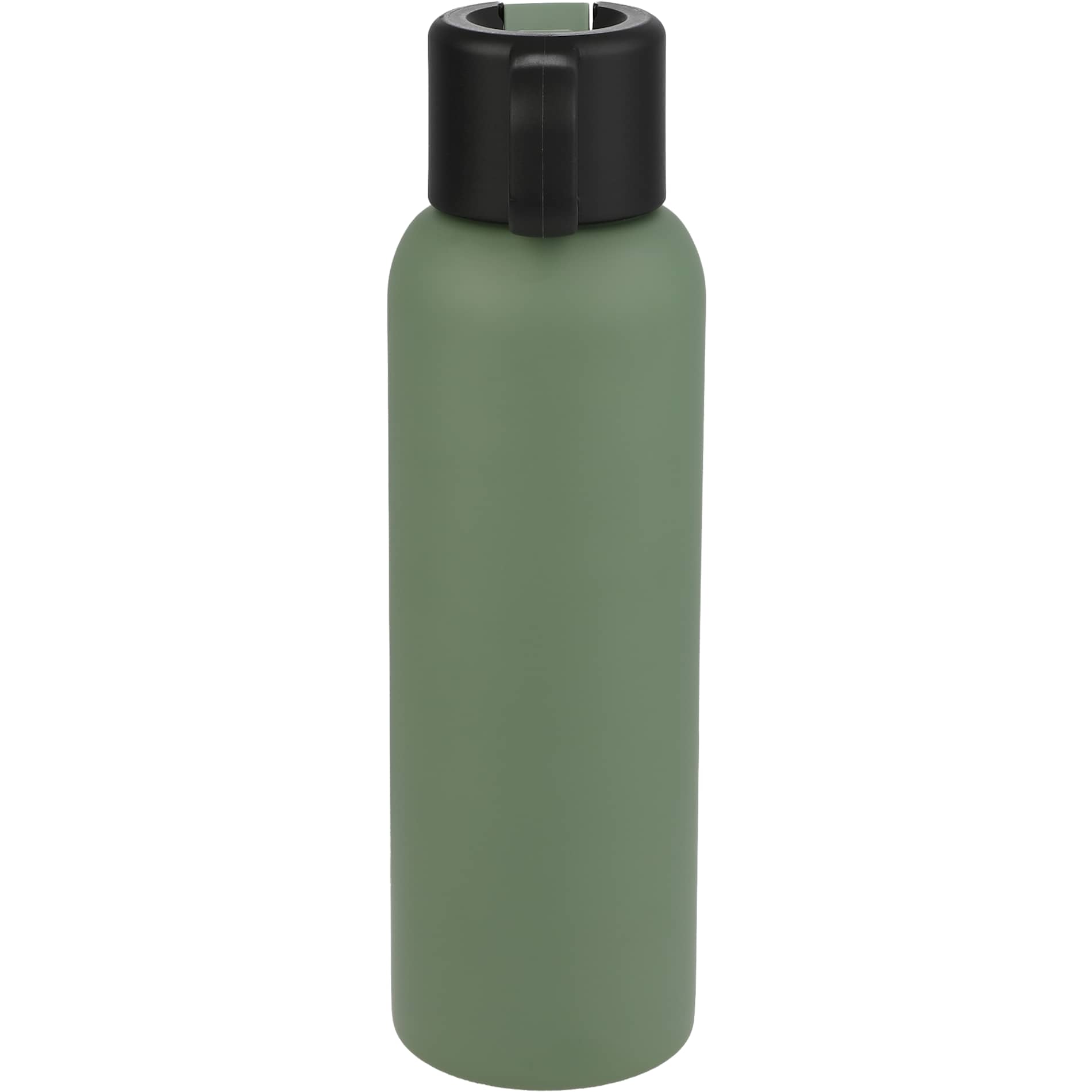 Rear View of Green Clio Straw Lid Vacuum Bottle 22oz plain
