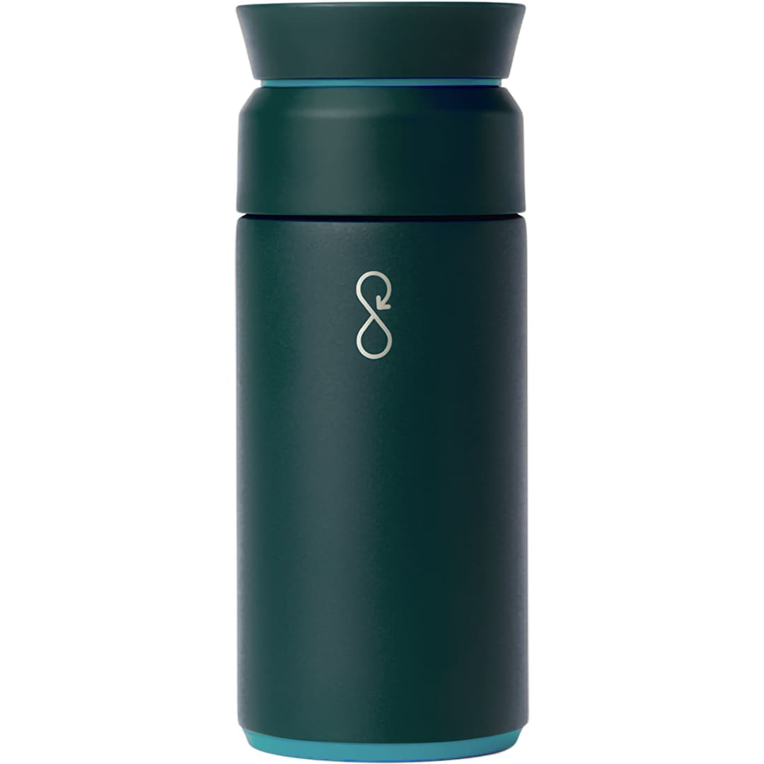 Rear View of Green Ocean Bottle Coffee Flask 350ml