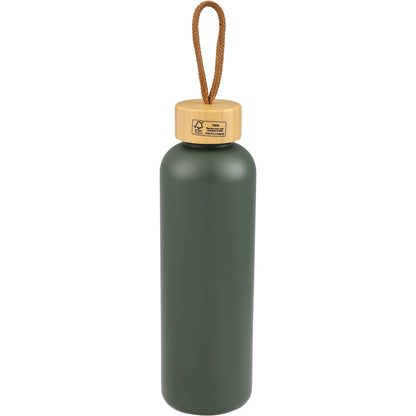 Rear View of Green Tania Recycled Bottle w/ FSC® Bamboo Lid 26oz