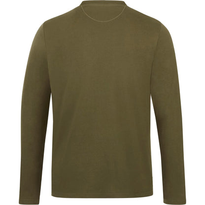 Rear View of Green tentree Organic Cotton Longsleeve Tee - Men's plain