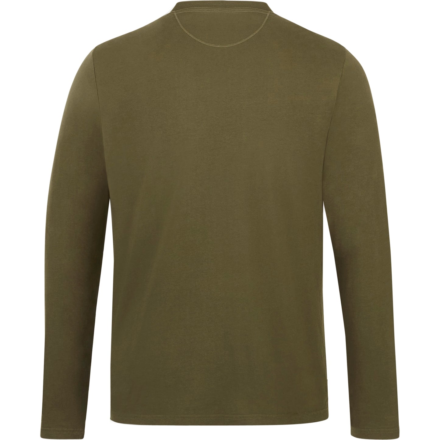 Rear View of Green tentree Organic Cotton Longsleeve Tee - Men's plain