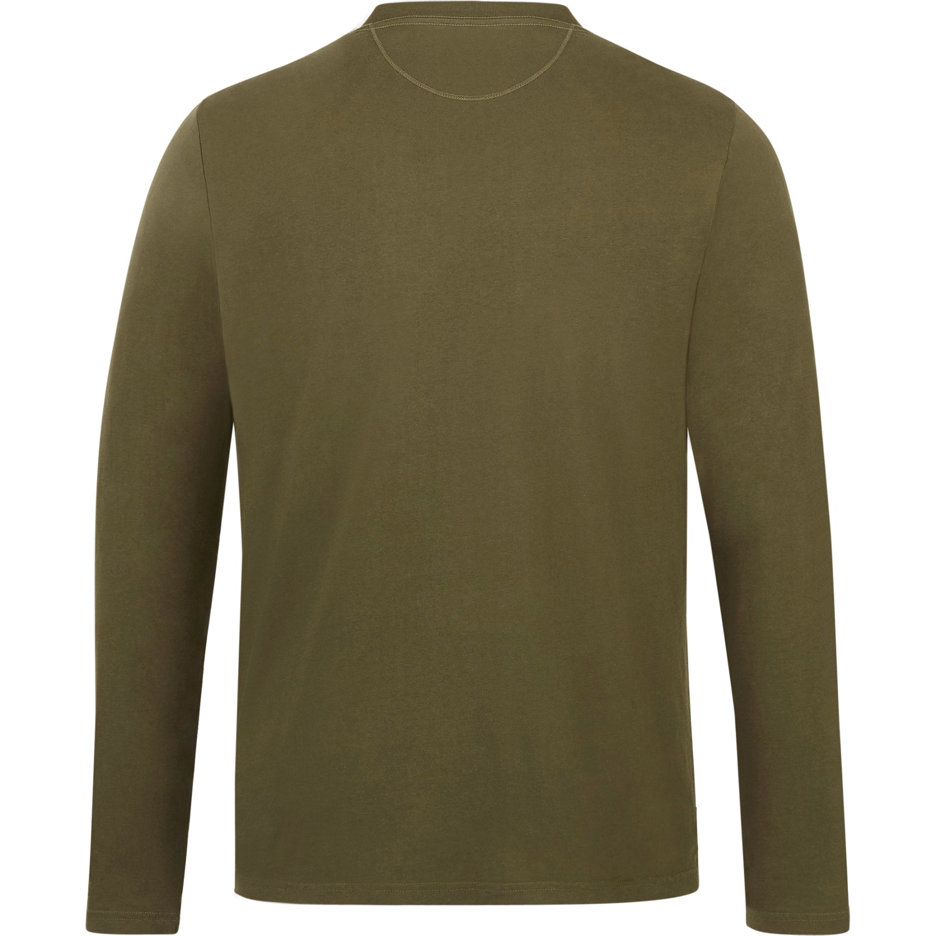 Rear View of Green tentree Organic Cotton Longsleeve Tee - Men's plain