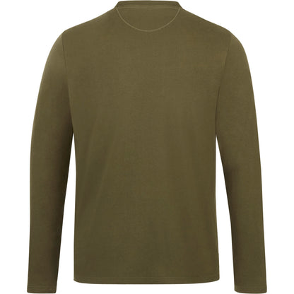 Rear View of Green tentree Organic Cotton Longsleeve Tee - Men's plain