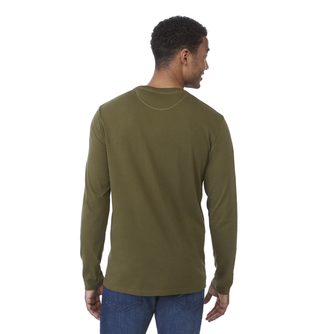 Rear View of Green tentree Organic Cotton Longsleeve Tee - Men's