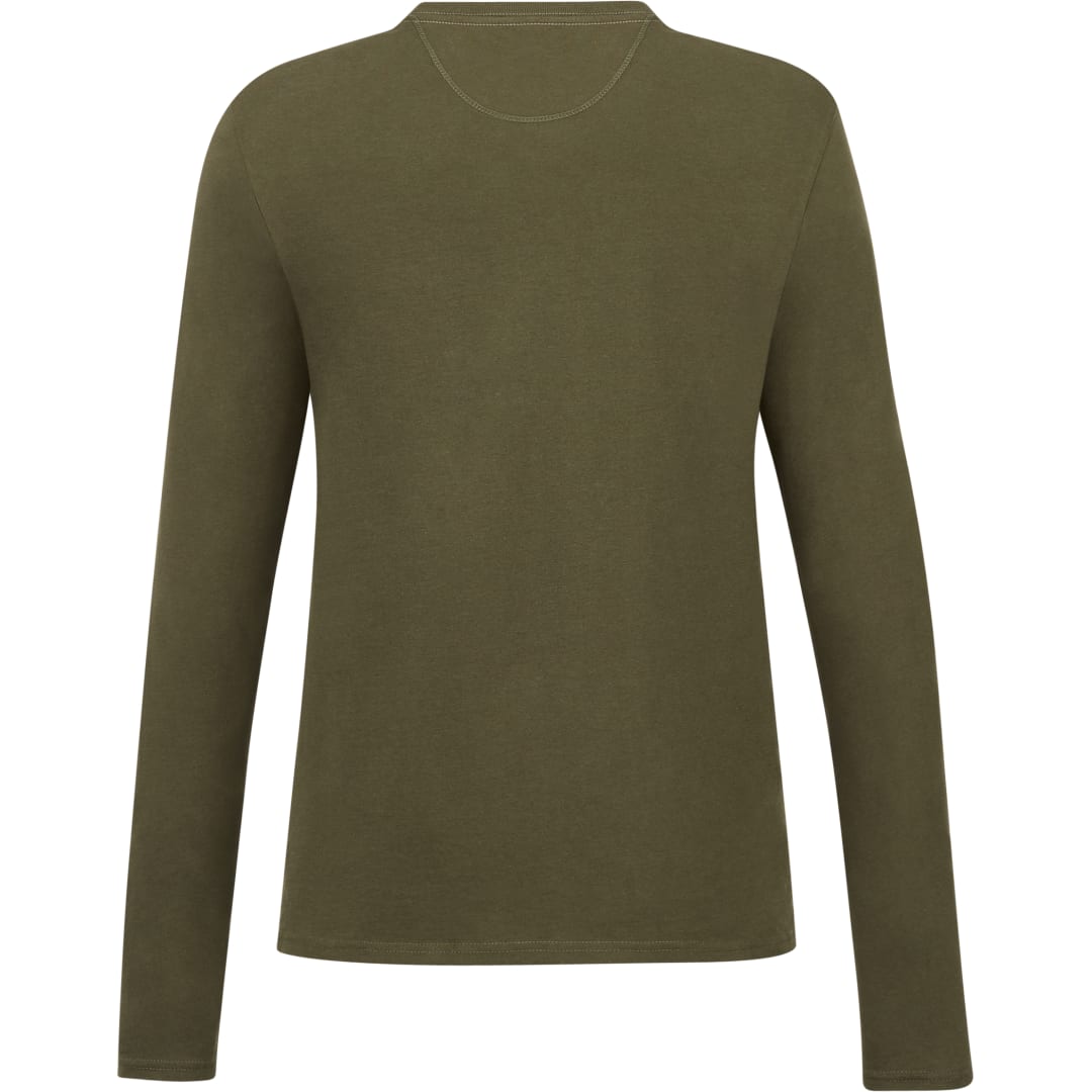 Rear View of Green tentree Organic Cotton Longsleeve Tee - Women's plain