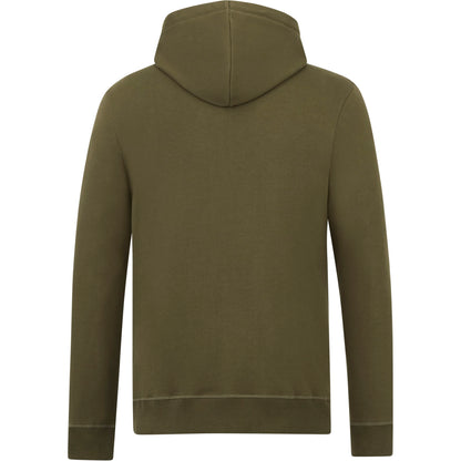 Rear View of Green tentree Organic Cotton Zip Hoodie - Men's plain