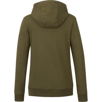 Rear View of Green tentree Organic Cotton Zip Hoodie - Women's plain