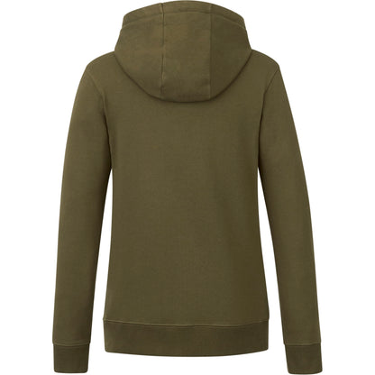 Rear View of Green tentree Organic Cotton Zip Hoodie - Women's plain