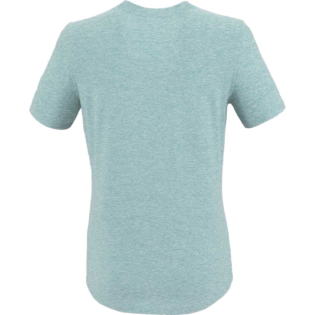 Rear View of Green WELLABLE Women's Short Sleeve Tee plain
