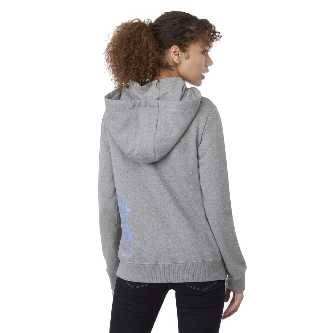 Rear View of Grey tentree Organic Cotton Banshee Hoodie - Women's