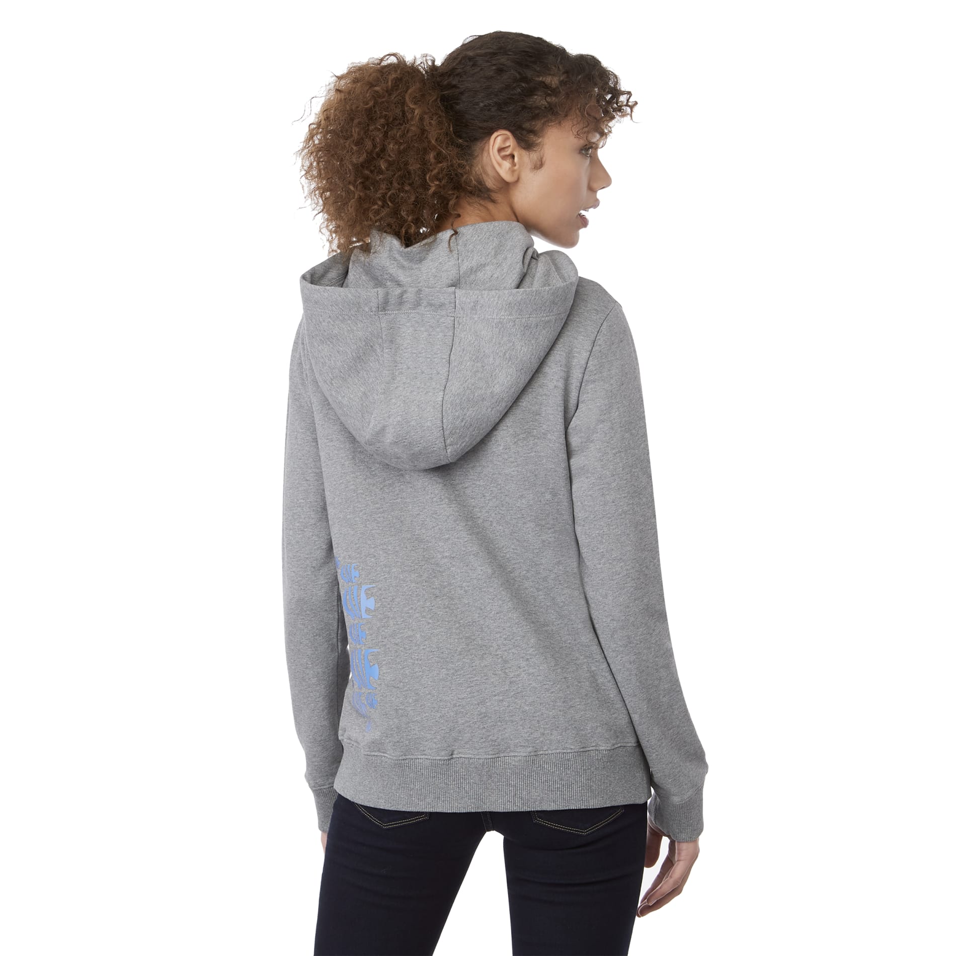 Rear View of Grey tentree Organic Cotton Banshee Hoodie - Women's