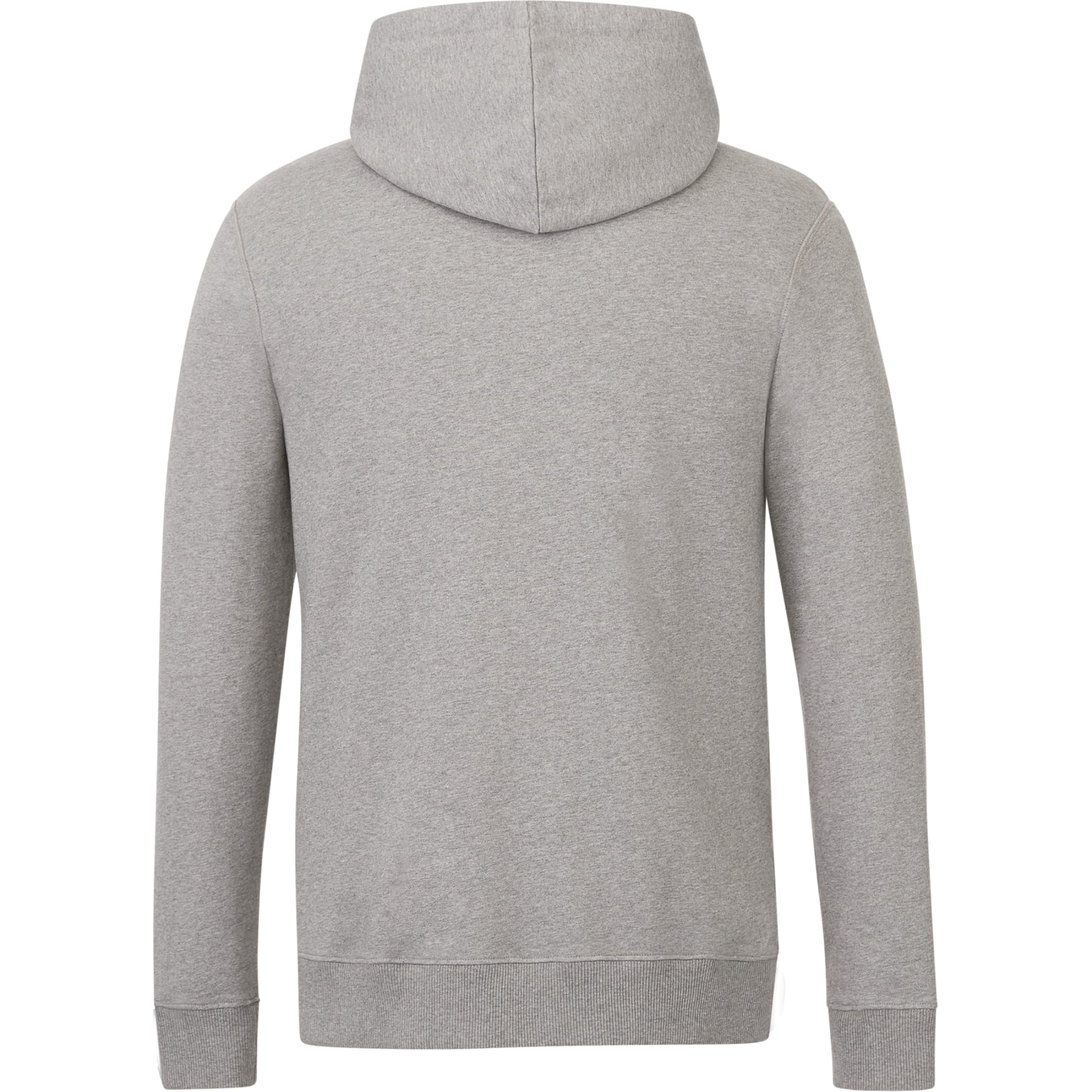 Rear View of Grey tentree Organic Cotton Classic Hoodie - Men's plain