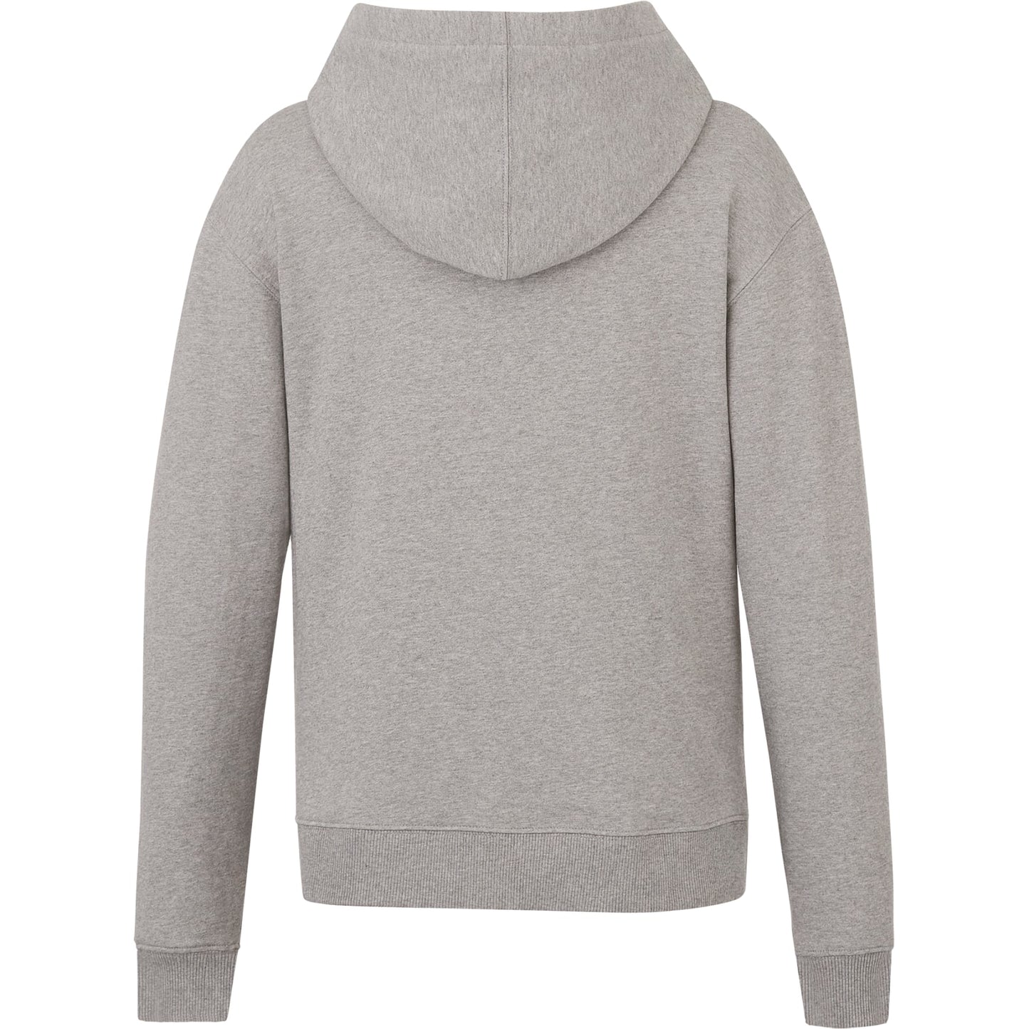 Rear View of Grey tentree Organic Cotton Classic Hoodie - Women's plain