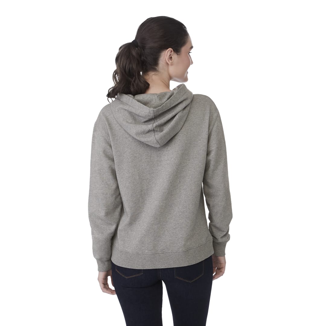 Rear View of Grey tentree Organic Cotton Classic Hoodie - Women's