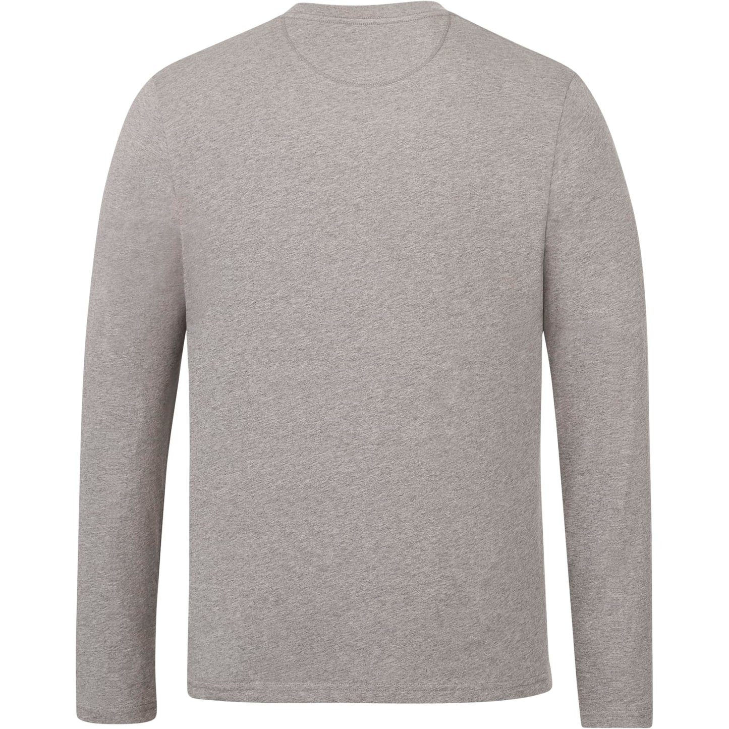 Rear View of Grey tentree Organic Cotton Longsleeve Tee - Men's plain