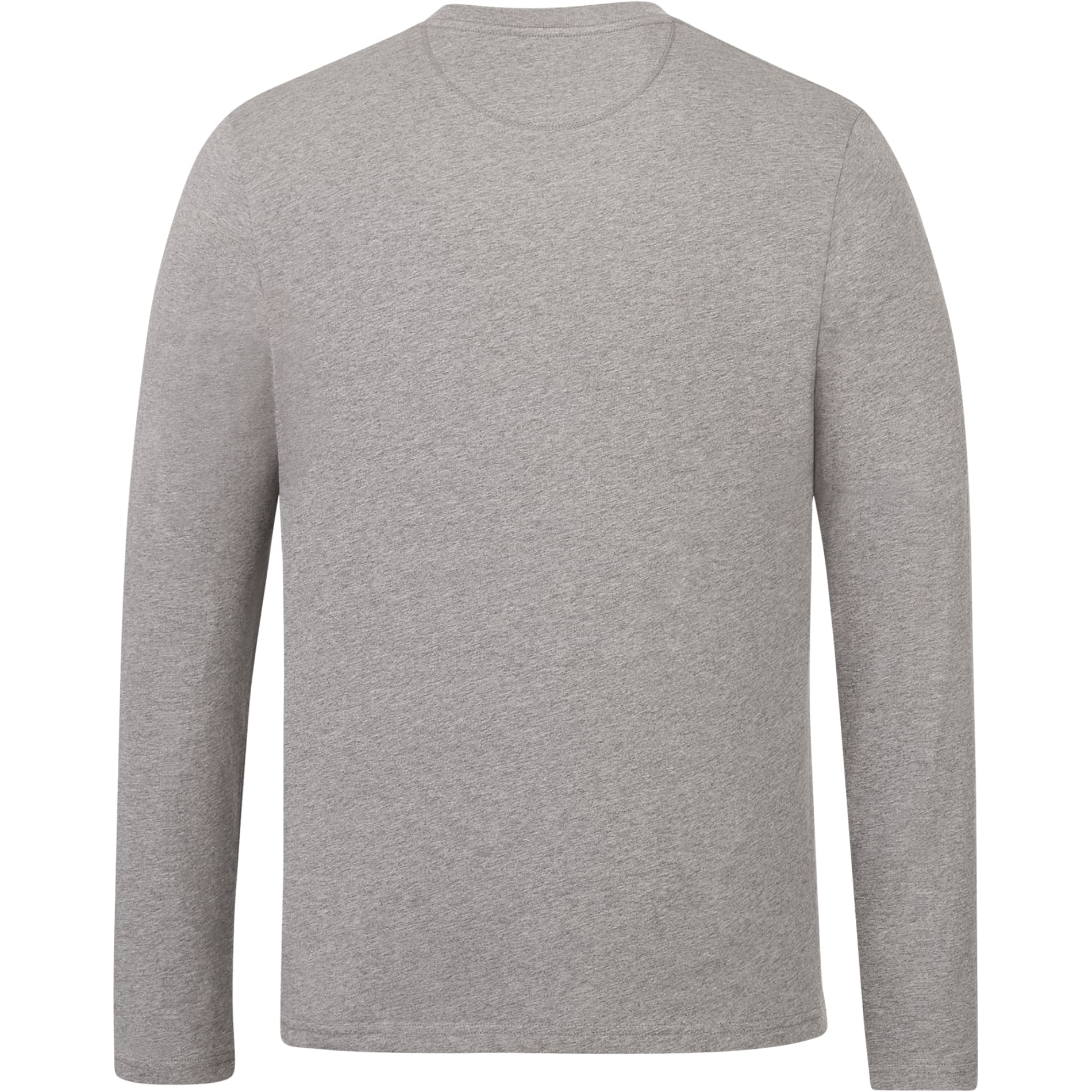 Rear View of Grey tentree Organic Cotton Longsleeve Tee - Men's plain