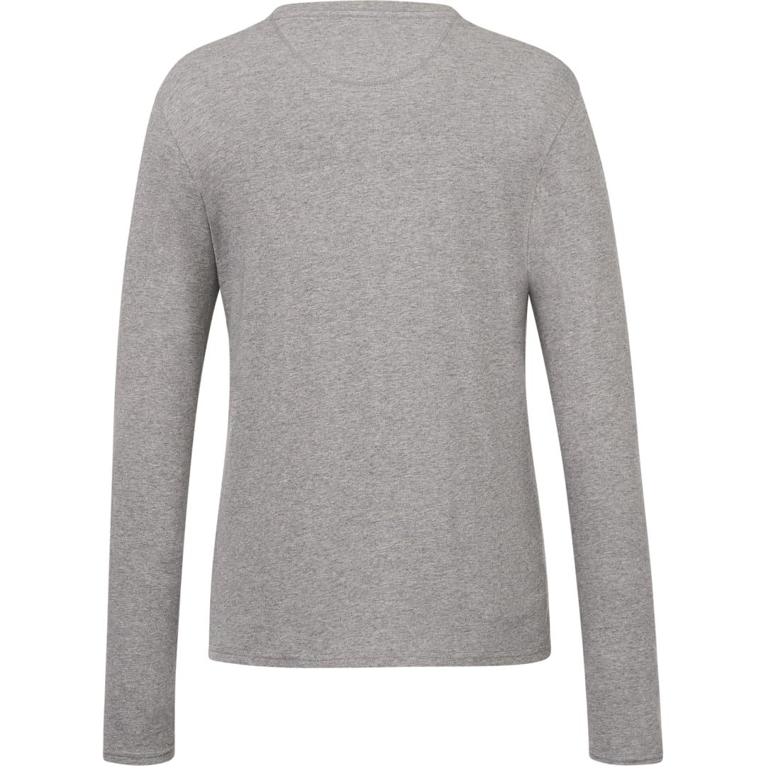 Rear View of Grey tentree Organic Cotton Longsleeve Tee - Women's plain