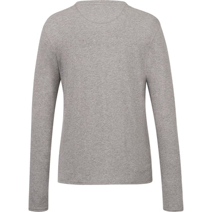 Rear View of Grey tentree Organic Cotton Longsleeve Tee - Women's plain