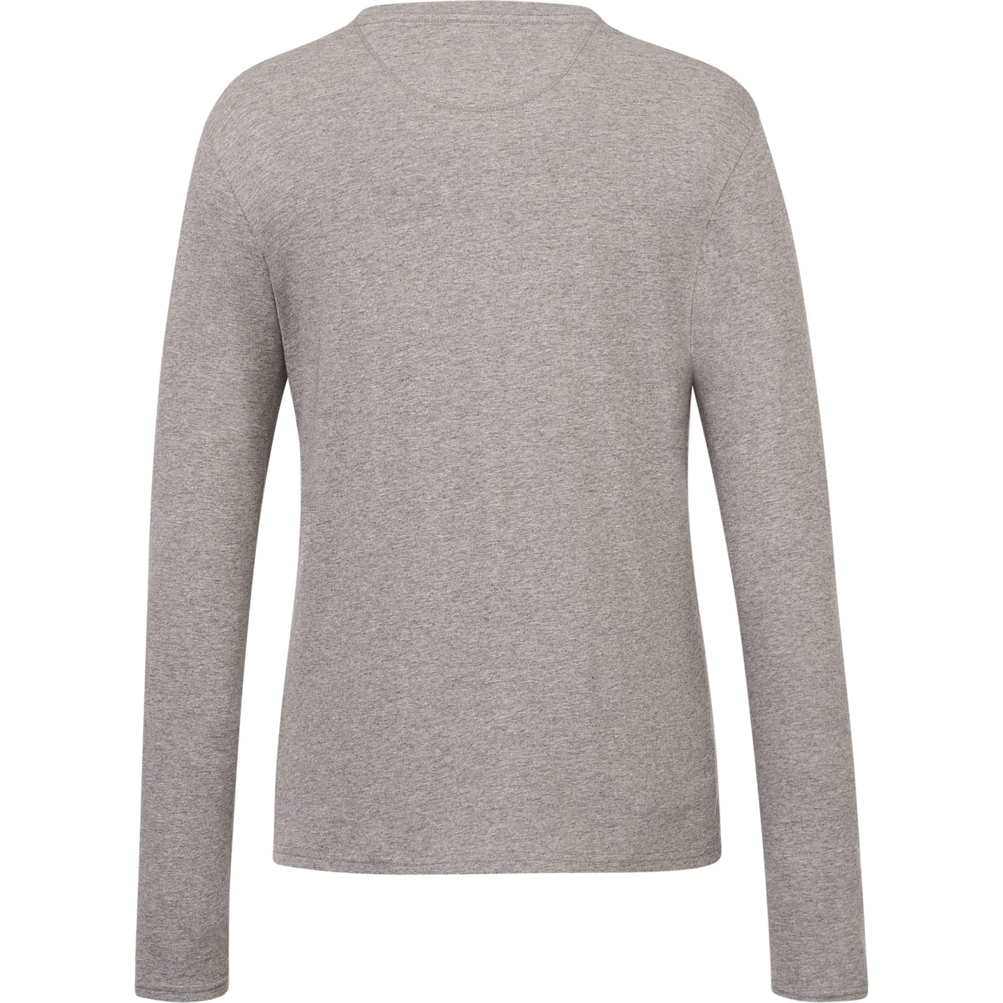 Rear View of Grey tentree Organic Cotton Longsleeve Tee - Women's plain