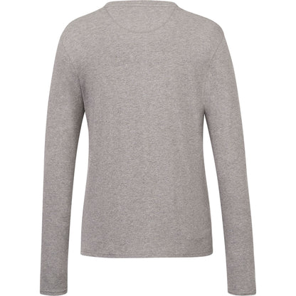 Rear View of Grey tentree Organic Cotton Longsleeve Tee - Women's plain