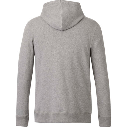Rear View of Grey tentree Organic Cotton Zip Hoodie - Men's plain